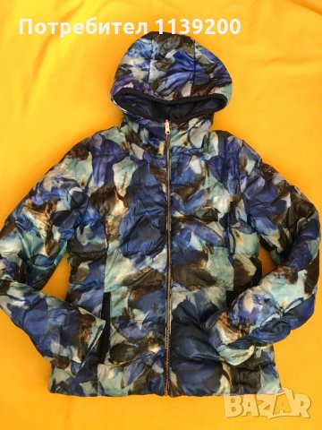 Италианско олекотено яке S/M пролет есен с две лица двулицево пъстро индиго тюркоаз, снимка 7 - Якета - 34913931