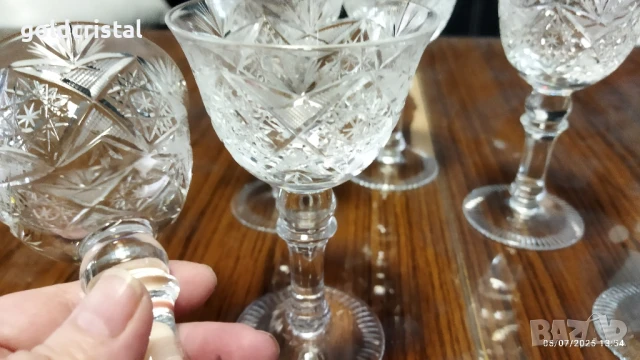 кристални чаши , снимка 5 - Антикварни и старинни предмети - 48922778