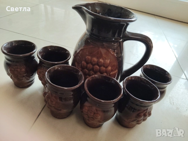 Сервиз за вино , снимка 3 - Антикварни и старинни предмети - 53463126