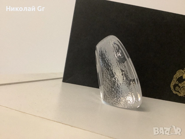 Преспапие  кристал произведено в Швеция подпис Матса Йонассона “Гълъб на мира”, снимка 4 - Антикварни и старинни предмети - 53230546