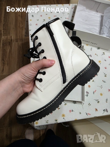 БОТИ  Jenny Fairy Бели ТОП МОДЕЛ  Размер 36, снимка 5 - Дамски боти - 53381946