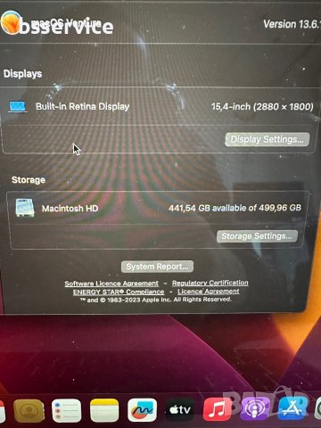 MacBook Pro 15” A1707 /Mid-2017/ 2.9Ghz i7 / Ram-16GB / VRAM-4GB / 512GB , снимка 9 - Лаптопи за работа - 43327995