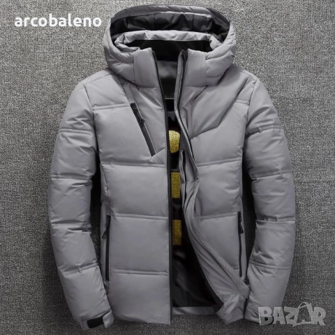 Мъжко зимно топло яке с качулка, 4цвята , снимка 2 - Якета - 52018571