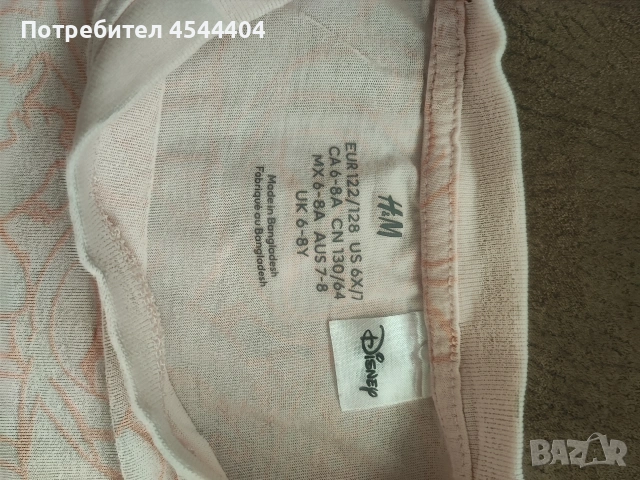 5 памучни блузки с мотиви , снимка 9 - Детски Блузи и туники - 53111862