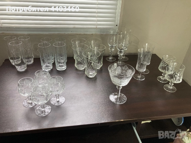 Кристални чаши Ръчна изработка (вино, вода, ликьор, шампанско), снимка 2 - Други ценни предмети - 52884302