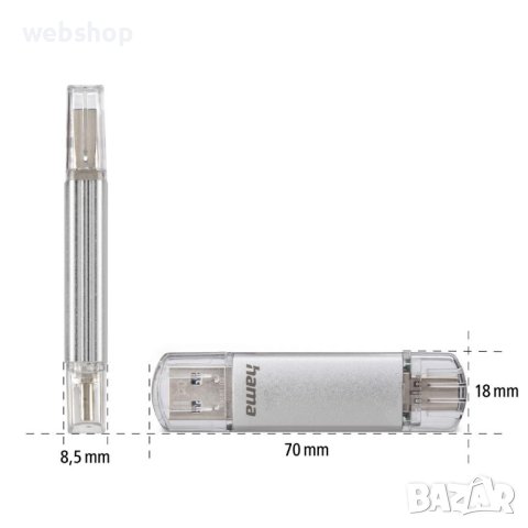 Флаш памет съвместима със Смартфон , преносима, Dual, USB 3.1, Type-C, 256GB, снимка 5 - Друга електроника - 43180886