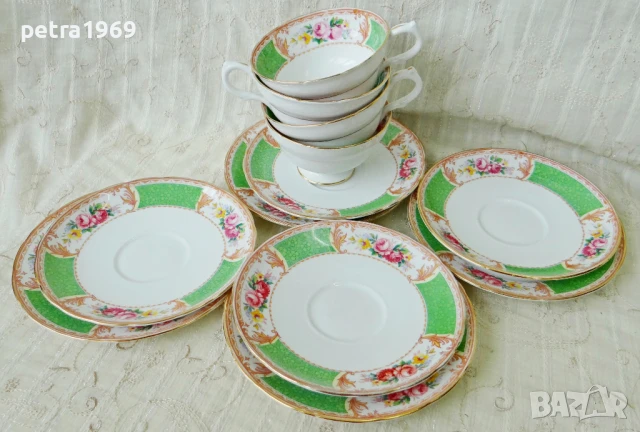 Английски порцеланови тройни сетове на Jackson & Gosling от периода 1919-1930г., снимка 10 - Антикварни и старинни предмети - 49422461