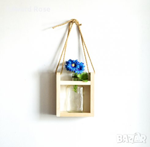Бутилкова декоративна ваза за горски цветя, снимка 2 - Вази - 38925214