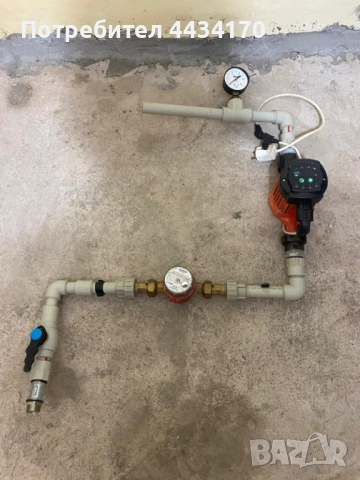 Спешно! Комплектна водна инсталация – Циркулационна помпа, водомер и манометър