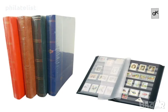 албум за марки с 24 листа / 48 черни страници А4