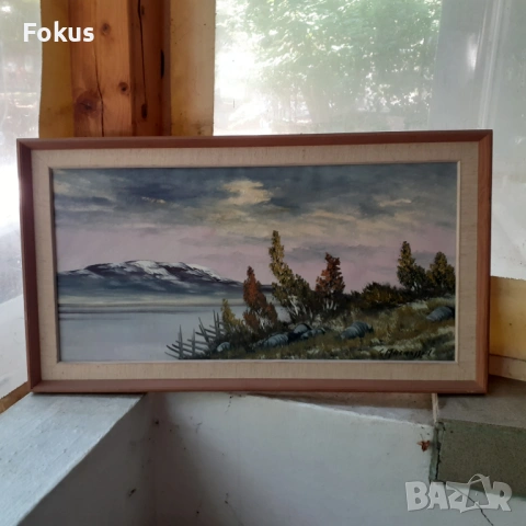 Страхотна майсторска картина масло на платно подпис рамка, снимка 2 - Антикварни и старинни предмети - 53413653