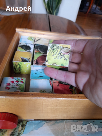 Стара детска игра с кубчета #11, снимка 5 - Антикварни и старинни предмети - 44863001