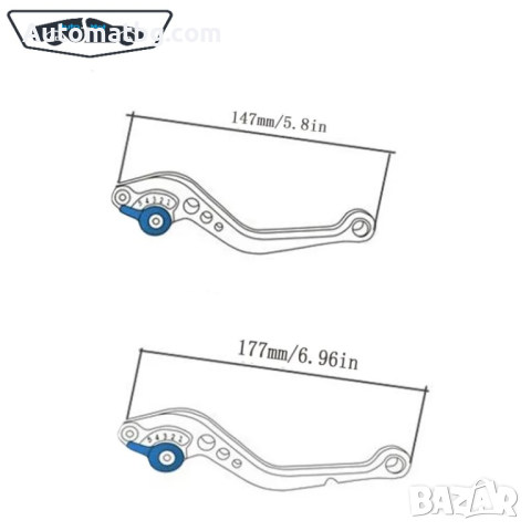 Спортни ръчки за мотор Automat, За съединител и спирачка, 2бр, Различни цветове, снимка 7 - Аксесоари и консумативи - 44863982