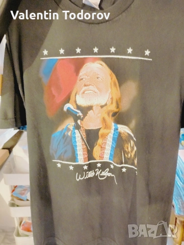 Willi Nelson vintage фланелка , снимка 5 - Тениски - 53477279