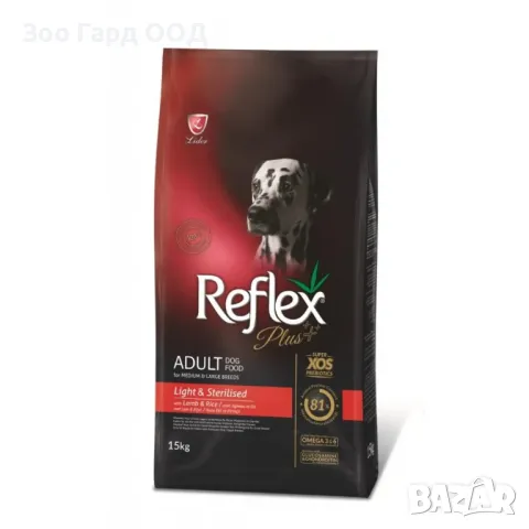 Reflex Plus AD Dog Med/Large Light & Sterilised - Нискокалорична храна за кастрирани кучета-15кг., снимка 1 - За кучета - 49403592