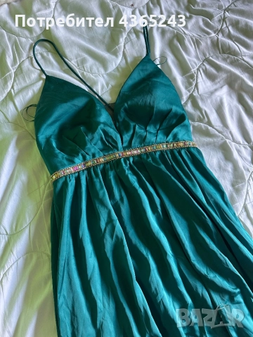 Чисто Нова! Дамска Дълга Елегантна Зелена Официална рокля за Нова Година Jack’s Размер 36/ S, снимка 2 - Рокли - 52611077