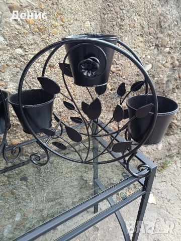 цветарник метален , снимка 2 - Декорация за дома - 51762024