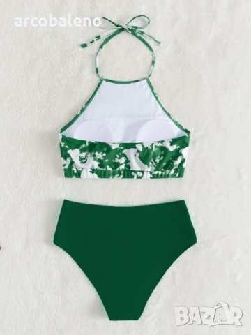 Дамски бански костюм от две части с щампа, 4цвята , снимка 4 - Бански костюми - 40633318