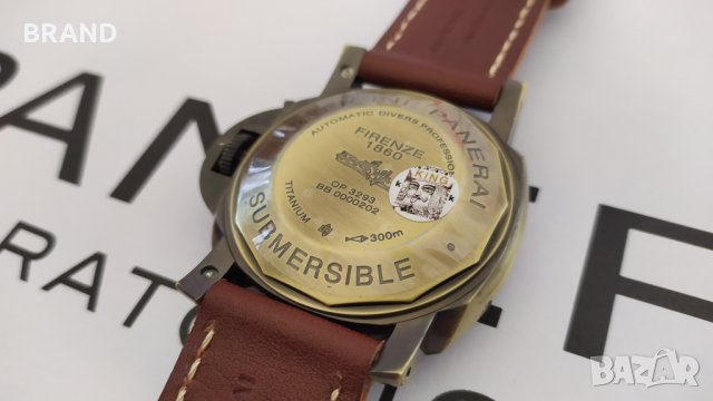 Panerai LUMINOR SUBMERSIBLE 1950 3days power reserve BRONZO клас 5A+, снимка 12 - Мъжки - 28234414