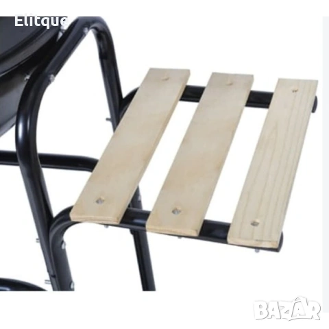 Голямо дворно барбекю 45 см. диаметър с две маси и колелца, снимка 3 - Други стоки за дома - 53191840