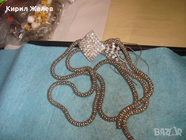 СРЕБРИСТО СКЪПОЦЕННО АРТ МОДНО КОЛИЕ МНОГО ЕФЕКТНО и БЛЕСТЯЩО 26921, снимка 14 - Колиета, медальони, синджири - 35100785