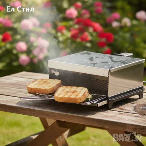 Бездимна електрическа скара OV51015P – 1200W мощност, незалепващо покритие