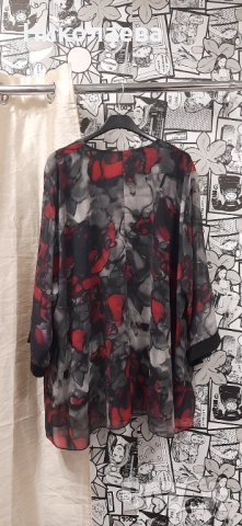 Макси Блуза от Ефирен Шифон в абстрактен десен!, снимка 2 - Туники - 52490730