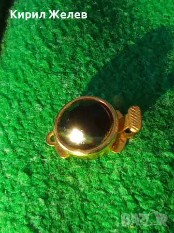 СТАРА ПОЗЛАТЕНА ВИНТИДЖ ЗАКОПЧАЛКА за КОЛИЕ с ФАСЕТИРАН КАМЪК КРИСТАЛ КАРАБИНКА за БИЖУ 26672, снимка 9 - Антикварни и старинни предмети - 34806288