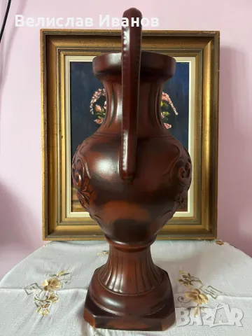Голяма керамична амфора с невероятен релеф.Перфектно състояние., снимка 8 - Декорация за дома - 49934461