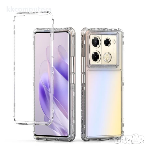 Infinix Note 40 Pro Clear Acrylic Hybrid TPU + PC Калъф и Протектор