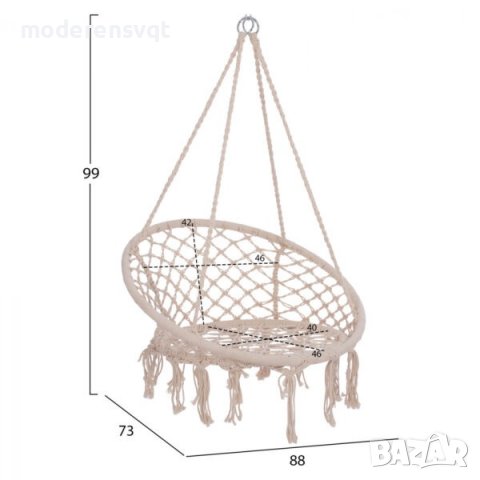 Висяща градинска люлка- хамак, снимка 3 - Градински мебели, декорация  - 37477889