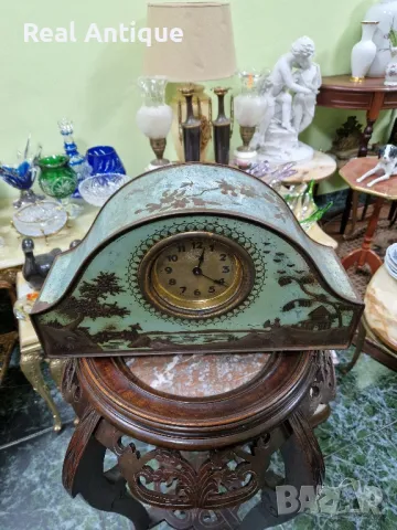 Рядък антикварен колекционерски английски настолен часовник , снимка 3 - Антикварни и старинни предмети - 47649567