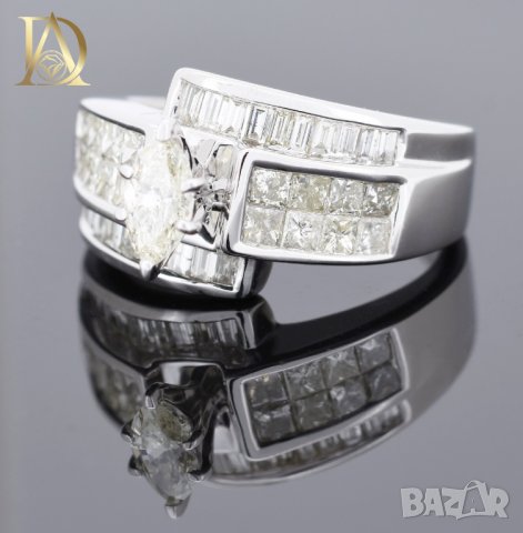 Нов Златен Пръстен с 2.12кт Естествени Диаманти, снимка 4 - Пръстени - 42935869