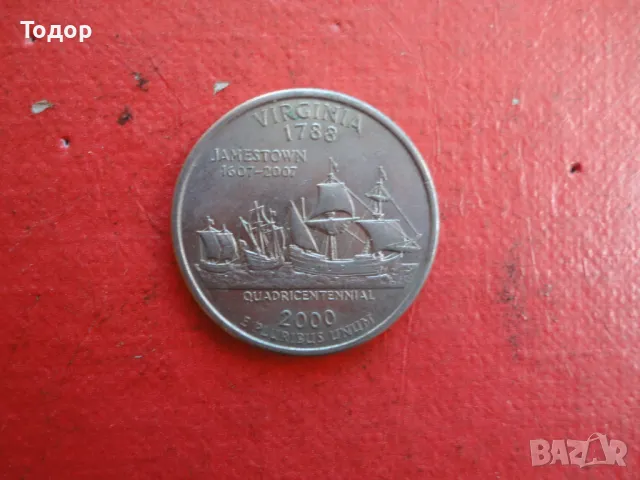 Четвърт долар Quarter Dollar 2000, снимка 4 - Нумизматика и бонистика - 48425693