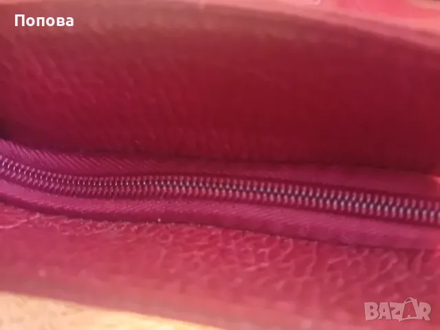 Червена италианска чанта естествена кожа , снимка 6 - Чанти - 50051520