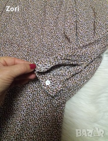 РАЗКОШНА тъничка рокля със 7/дължина на ръкава в мраморен розово-кафяв принт 2ХЛ/3ХЛ размер , снимка 5 - Рокли - 43785697