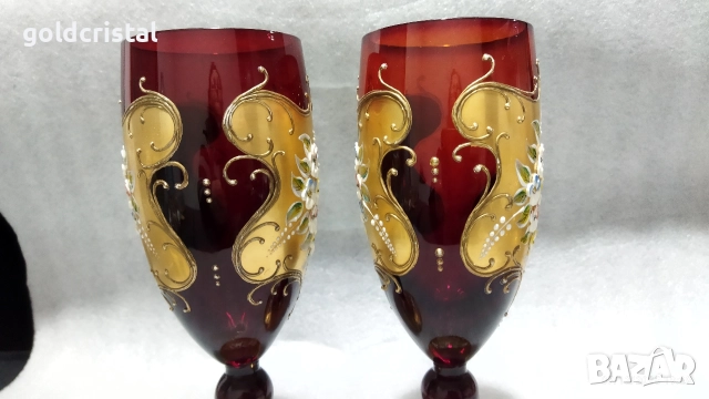 стари чаши бокали Бохемия , снимка 6 - Антикварни и старинни предмети - 52706134