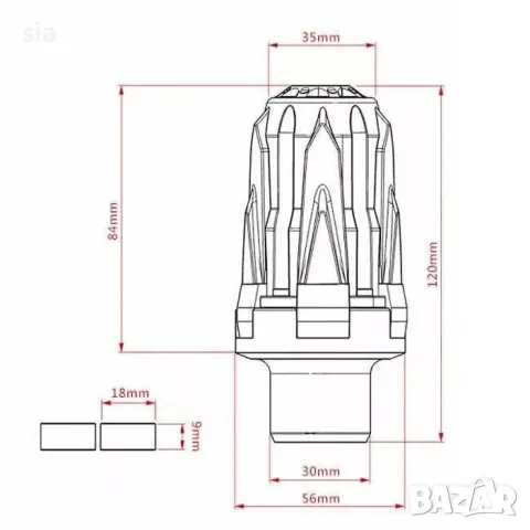 Краш тапи за мотор/ мотоциклет, 1бр, черна, 12см, снимка 2 - Части - 49613953