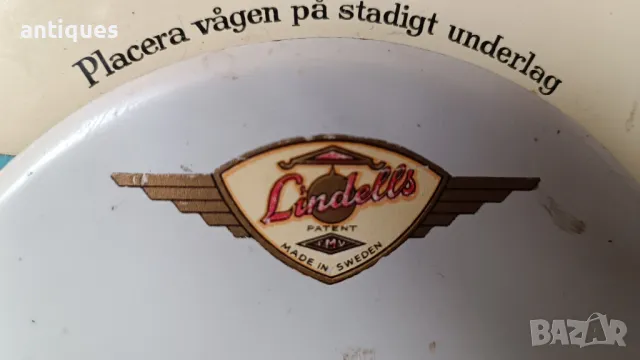 Стар кухненски кантар - Lindells - Made in Sweden - 1960г., снимка 3 - Антикварни и старинни предмети - 49396781