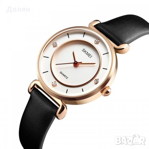 Елегантен дамски часовник, черна каишка, снимка 4 - Дамски - 27850578