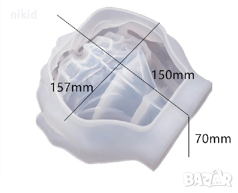 3d Грамадни шепи ръце силиконов молд форма калъп декор гипс смола пепелник кашпа шепа, снимка 3 - Форми - 36462311
