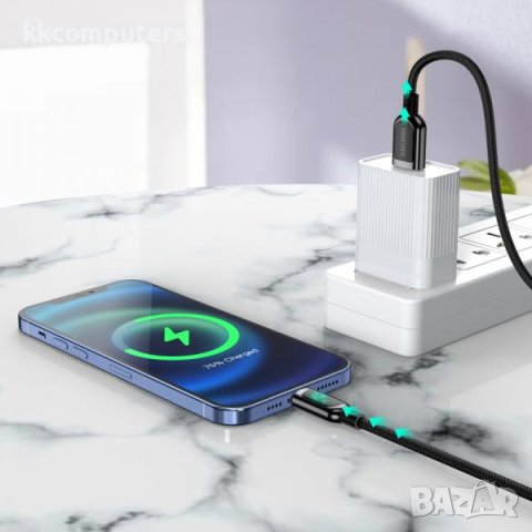 KAKUSIGA Display USB - Lightning (iPhone), Кабел, 1.2m, KSC-599 / Черен / Баркод : 2402301, снимка 3 - USB кабели - 40397648