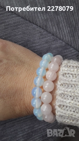 Гривни от полускъпоценни камъни - ръчна изработка, снимка 4 - Гривни - 52836131