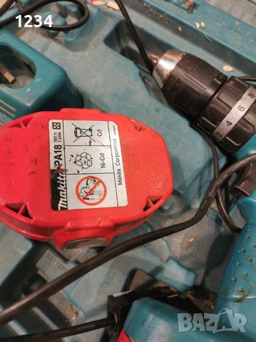 винтоверт MAKITA  8391D 18V зарядно DC1804 и 2 батерии, снимка 4 - Винтоверти - 43725968