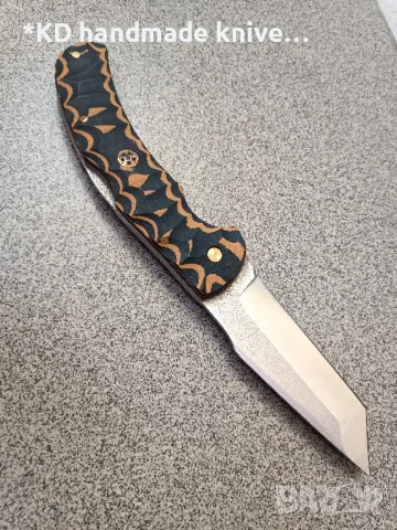 Сгъваем нож ръчно изработен, снимка 2 - Ножове - 48040082
