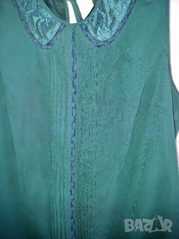 Дамска рокля ХЛ  Vila наситено зелена, подходяща за Коледа, без следи от употреба , снимка 3 - Рокли - 43379500