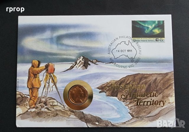  Австралийски Арктически Територии. 2 цента. 1989 год.  Нумизматичен плик.