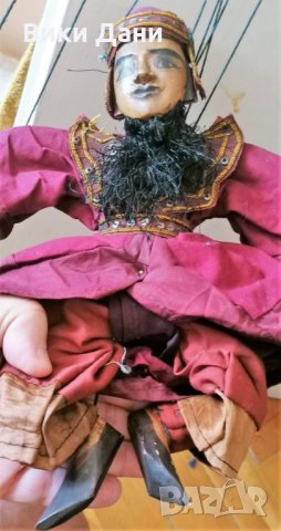 Бирма марионетка кукла на конци рядка антика  с камък Рубин, снимка 8 - Колекции - 34921654