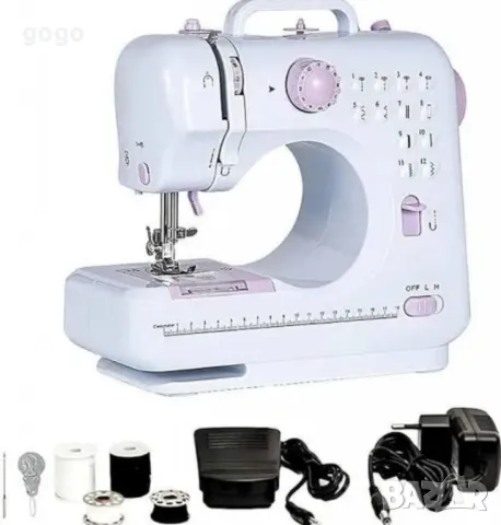 Мини шевна машина с 12 различни вида шевове SM-505A, снимка 2 - Шевни машини - 49169702