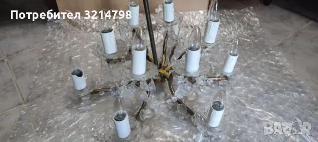 Кристален полилей , снимка 3 - Лампи за таван - 48218093